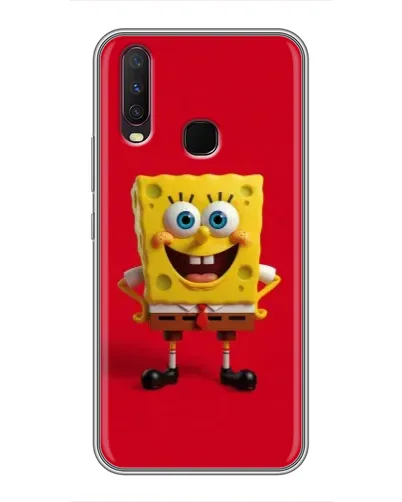 Чехол для Vivo Y17 с картинкой «Спанч Боб на красном»