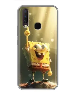 Чехол для Vivo Y17 с картинкой «Сияющий Спанч Боб»