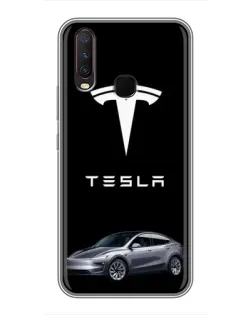 Чехол для Vivo Y17 с картинкой «Tesla Model Y»