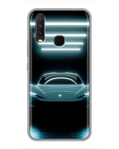 Чехол для Vivo Y17 с картинкой «Tesla в неоне» Чехол для Vivo Y17 с картинкой «Tesla в неоне»
