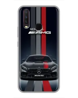 Чохол для Vivo Y17 з картинкою «Mercedes — білий карбон»