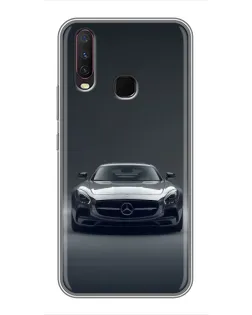 Чехол для Vivo Y17 с картинкой «Mercedes на черном»