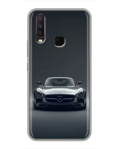 Чехол для Vivo Y17 с картинкой «Mercedes на черном»