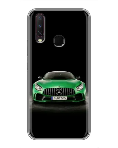 Чехол для Vivo Y17 с картинкой «Mercedes — неоновый лого»