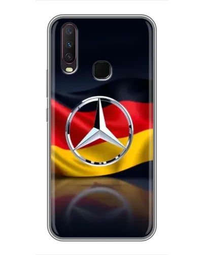 Чехол для Vivo Y17 с картинкой «Mercedes — флаг Германии»