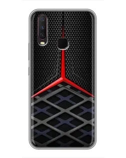 Чехол для Vivo Y17 с картинкой «Mercedes Carbon Grid»
