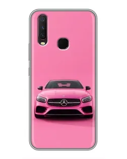 Чехол для Vivo Y17 с картинкой «Розовый Mercedes AMG»
