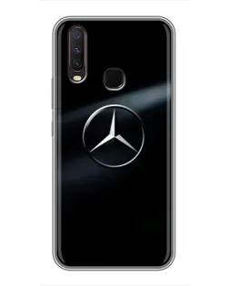 Чехол для Vivo Y17 с картинкой «Mercedes на металле»