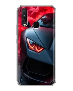 Чехол для Vivo Y17 с картинкой «Lamborghini красное сияние»