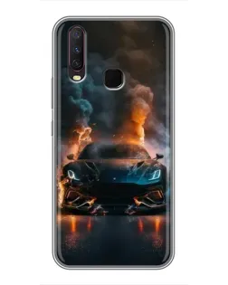 Чехол для Vivo Y17 с картинкой «Lamborghini дымная эстетика»