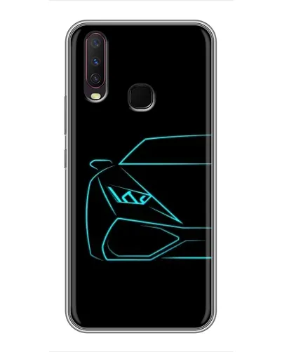 Чехол для Vivo Y17 с картинкой «Голубой силуэт Lamborghini» Чехол для Vivo Y17 с картинкой «Голубой силуэт Lamborghini»