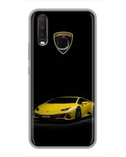 Чехол для Vivo Y17 с картинкой «Lamborghini желтый акцент»