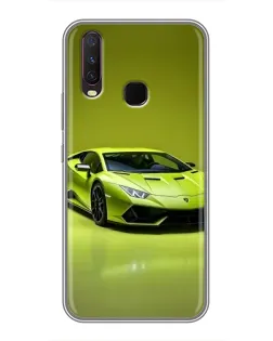 Чехол для Vivo Y17 с картинкой «Салатовый Lamborghini Huracan»