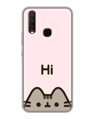 Чехол для Vivo Y17 с картинкой «Пушин говорит Hi»