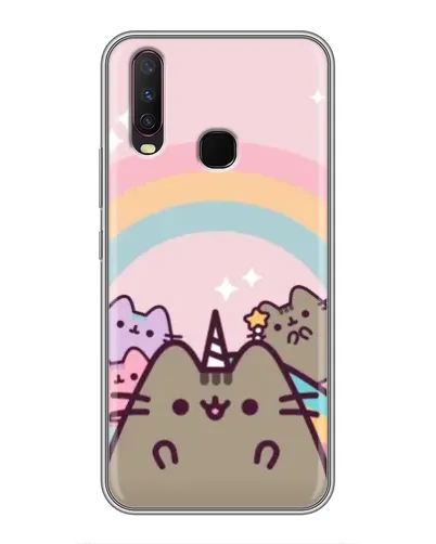 Чехол для Vivo Y17 с картинкой «Единорог Pusheen»