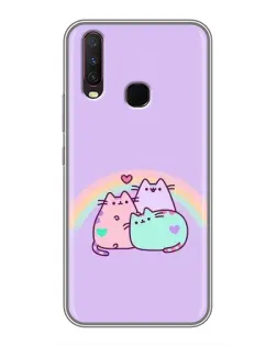 Чехол для Vivo Y17 с картинкой «Радужные Пушины» Чехол для Vivo Y17 с картинкой «Радужные Пушины»