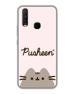 Чехол для Vivo Y17 с картинкой «Pusheen логотип» Чехол для Vivo Y17 с картинкой «Pusheen логотип»