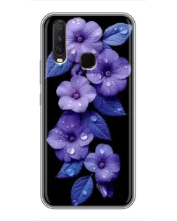Чехол для Vivo Y17 с картинкой «Фиолетовые цветы с росою» Чехол для Vivo Y17 с картинкой «Фиолетовые цветы с росою»