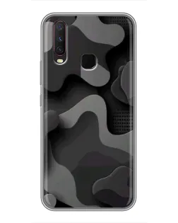 Чехол для Vivo Y17 с картинкой «Темный абстрактный камуфляж» Чехол для Vivo Y17 с картинкой «Темный абстрактный камуфляж»