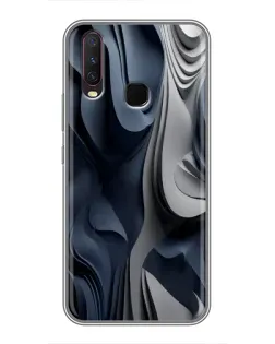 Чехол для Vivo Y17 с картинкой «Объемные синие складки» Чехол для Vivo Y17 с картинкой «Объемные синие складки»