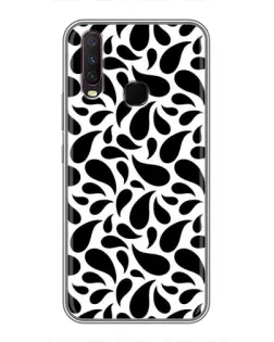 Чехол для Vivo Y17 с картинкой «Контрастные черные капли» Чехол для Vivo Y17 с картинкой «Контрастные черные капли»