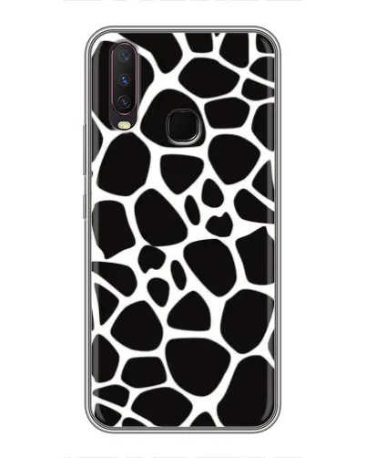 Чехол для Vivo Y17 с картинкой «Черно-белый жираф»