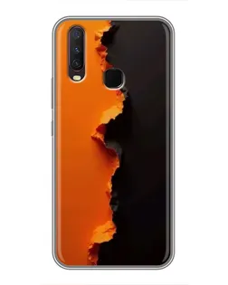 Чехол для Vivo Y17 с картинкой «Оранжевый разлом» Чехол для Vivo Y17 с картинкой «Оранжевый разлом»