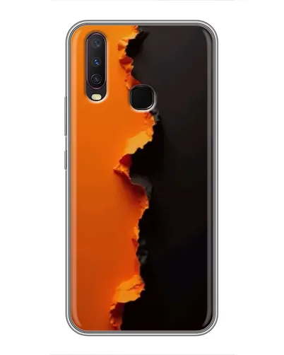Чехол для Vivo Y17 с картинкой «Оранжевый разлом»