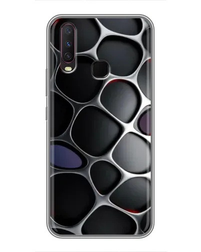 Чехол для Vivo Y17 с картинкой «Объемная темная решетка»