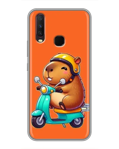 Чехол для Vivo Y17 с картинкой «Капибара на скутере» Чехол для Vivo Y17 с картинкой «Капибара на скутере»