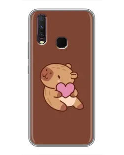 Чохол для Vivo Y17 з картинкою «Капібара з серцем»