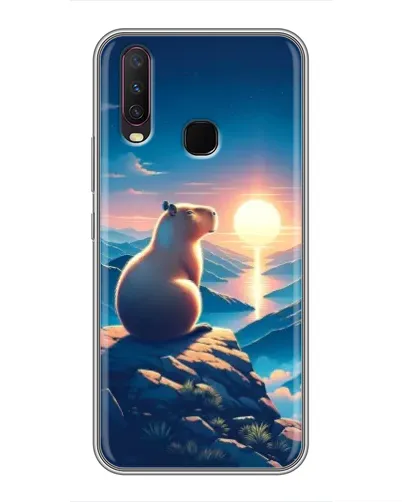 Чехол для Vivo Y17 с картинкой «Закат солнца с капибарой» Чехол для Vivo Y17 с картинкой «Закат солнца с капибарой»