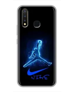 Чехол для Vivo Y19 с картинкой «Jordan Neon Blue» Чехол для Vivo Y19 с картинкой «Jordan Neon Blue»