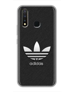 Чехол для Vivo Y19 с картинкой «Adidas Карбоновая текстура»