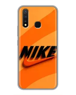 Чехол для Vivo Y19 с картинкой «Оранжевый драйв Nike»