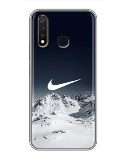 Чехол для Vivo Y19 с картинкой «Nike — зимние горы»