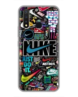 Чехол для Vivo Y19 с картинкой «Яркий коллаж Nike»