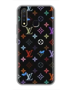Чехол для Vivo Y19 с картинкой «Цветная монограмма LV»