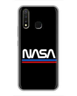 Чехол для Vivo Y19 с картинкой «NASA — классика Red Blue»