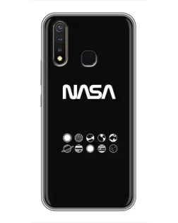 Чехол для Vivo Y19 с картинкой «NASA — технический принт»