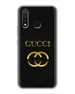 Чехол для Vivo Y19 с картинкой «Золотой логотип Gucci»