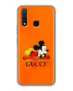 Чехол для Vivo Y19 с картинкой «Микки Маус Gucci — оранж»