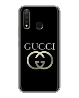Чехол для Vivo Y19 с картинкой «Gucci — золото на черном»