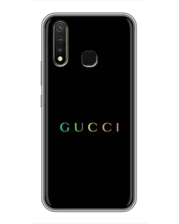 Чехол для Vivo Y19 с картинкой «Gucci — неоновый минимализм»