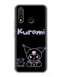 Чохол для Vivo Y19 з картинкою «Kuromi — чорний мінімалізм»