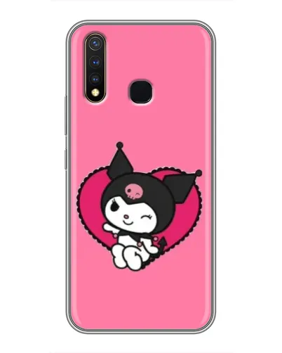 Чехол для Vivo Y19 с картинкой «Kuromi — любовь в сердце»