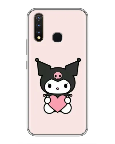 Чехол для Vivo Y19 с картинкой «Kuromi и сердце»