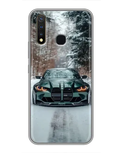 Чехол для Vivo Y19 с картинкой «BMW в зимнем лесу» Чехол для Vivo Y19 с картинкой «BMW в зимнем лесу»