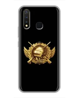 Чехол для Vivo Y19 с картинкой «PUBG — оранжевый градиент»