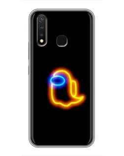 Чехол для Vivo Y19 с картинкой «Among Us неоновое сияние»